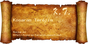 Kosaras Terézia névjegykártya