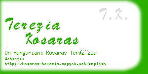 terezia kosaras business card